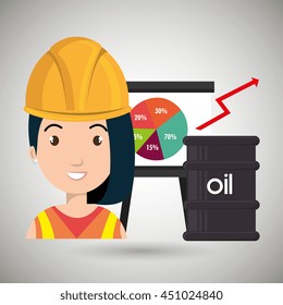 woman and industry isolated icon design, vector illustration graphic