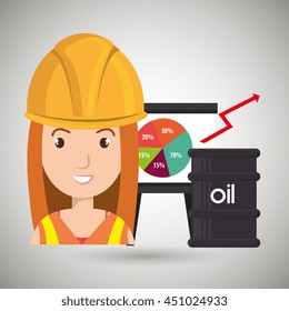 woman and industry isolated icon design, vector illustration graphic