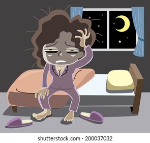 Woman with insomnia