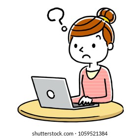 Woman: Internet, personal computer