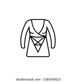 Woman jacket icon. Element of clothes icon for mobile concept and web apps. Thin line Woman jacket icon can be used for web and mobile