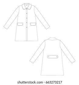 woman jacket vector illustration