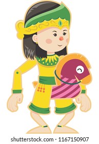 Woman jaranan one of the traditional dances in the Indonesian archipelago