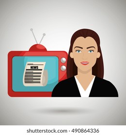 woman journalist news tv