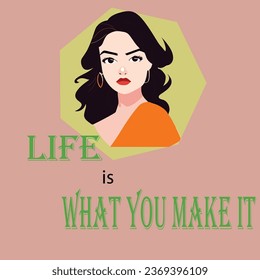 A Woman Journey in Orange and Green