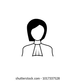woman judge icon. Avatar element of professions for mobile concept and web apps. Thin line  icon for website design and development, app development. Premium icon on white background
