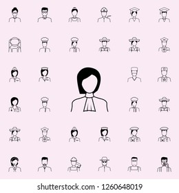 woman judge icon. Proffecions icons universal set for web and mobile