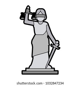 Woman justice balance symbol