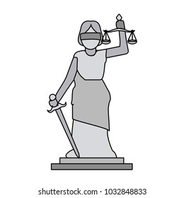 Woman justice balance symbol