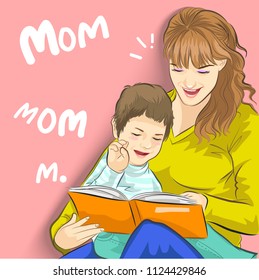 Woman and kid smiling