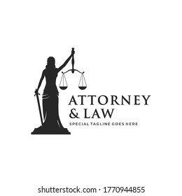 Woman / Lady Law Concept, Lawyer. Justice Design Template