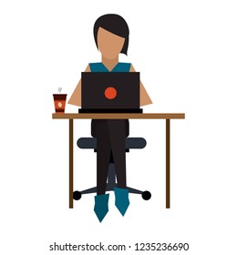 Woman with laptop