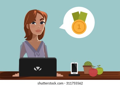 Woman & Laptop