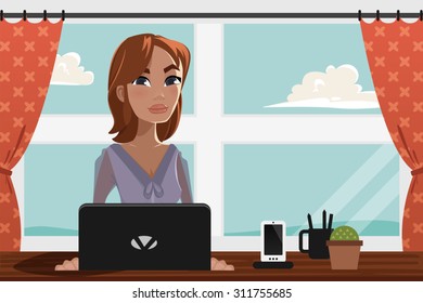 Woman & Laptop