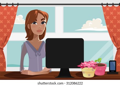 Woman & Laptop