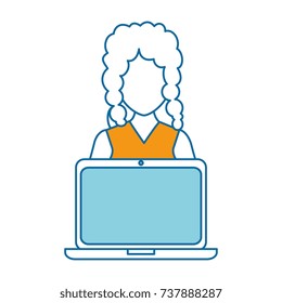 woman with laptop avatar