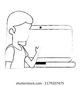 woman with laptop computer