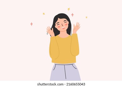 woman laugh loudly cartoon illustration