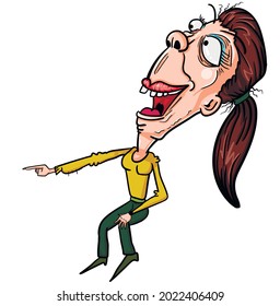 Woman laughs out loud and silly