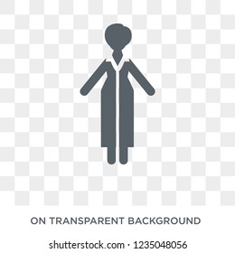 Woman Lawyer icon. Trendy flat vector Woman Lawyer icon on transparent background from Ladies collection. 