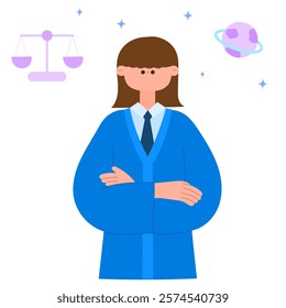 woman leader in formal attire representing equality and empowerment for international women’s day flat vector illustration	