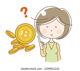 Una mujer aprendiendo criptomonedas 