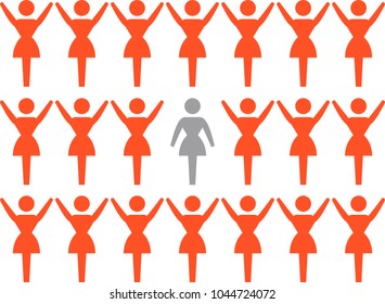 A woman left behind