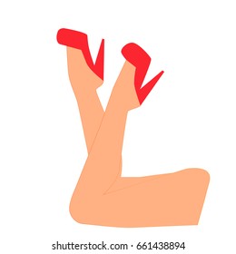 Woman legs background vector