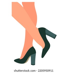 Woman legs in high heel shoes. Women shoe model. Stylish accessory