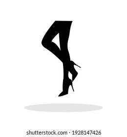 Woman legs icon in flat style. Woman legs in heels symbol for your web site design, logo, app, UI Vector EPS 10.