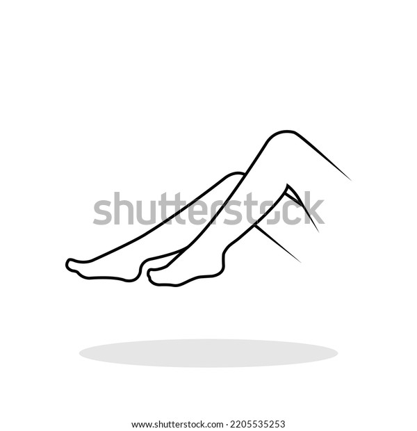 Woman Legs Icon Trendy Flat Style Stock Vector (Royalty Free ...