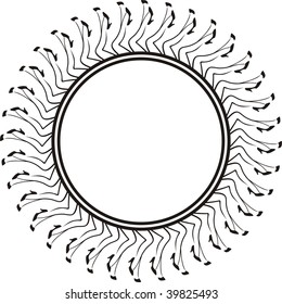 Woman legs. Round frame