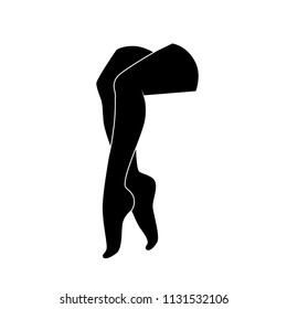 Woman Legs Seductive Pose Vector Art Stock Vector (Royalty Free ...