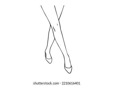 
woman legs with shoe clipart 