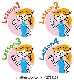 Woman lesson icon.