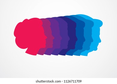 Woman life age years concept, the time of life, periods and cycle of life, growing old, maturation and aging, one generation and age categories. Vector simple classic icon or logo design.