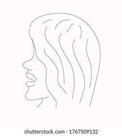 woman line art vector design. eps10