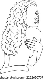 Frauenkunst, Vektorporträts von Frauen . Schöne Markendekoration, Massage, Meditation, Körperpflege.