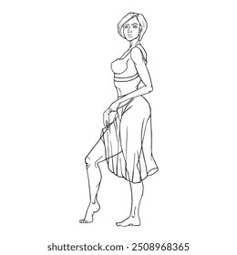 woman line dancing skirt and top