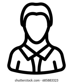 
Woman Line Vector Icon 
