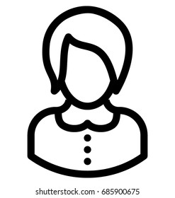 
Woman Line Vector Icon 
