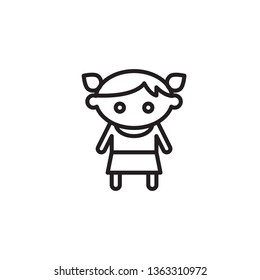 Woman line vector.Vector users avatars and profile picture. Simple line icons for for website, web design, mobile app.