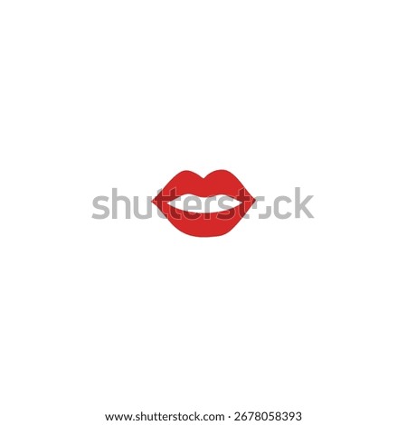 Woman lip icon flat vector design.