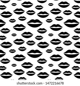 woman lips background black vector seamless texture
