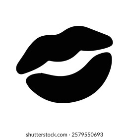 Woman lips icon. Girl's Mouth For Lipstick Makeup.