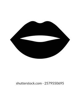 Woman lips icon. Girl's Mouth For Lipstick Makeup.