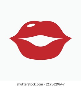 Woman Lips Icon Lipstick Symbol Vector Stock Vector (Royalty Free ...