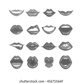 Woman Lips Silhouette Vector Illustration Stock Vector (royalty Free 