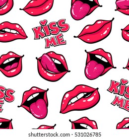 Woman Lips Set Mouth Kiss Smile Stock Vector (Royalty Free) 415783126 ...