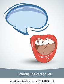 Woman lips Speech bubble